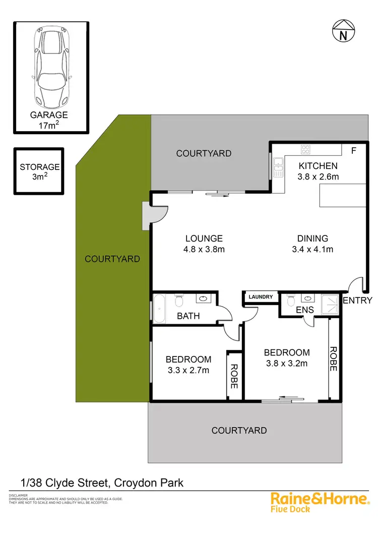 Floorplan of Homely apartment listing, 1 / 38 CLYDE STREET, Croydon Park NSW 2133