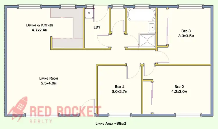 Floorplan of Homely house listing, 13 Collin Court, Kingston QLD 4114