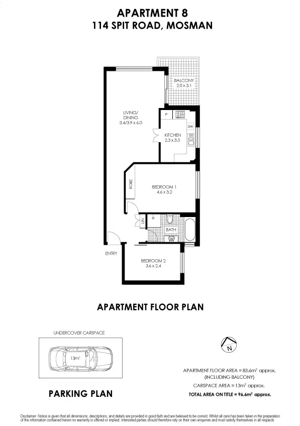 Floorplan of Homely apartment listing, 8/114 Spit Road, Mosman NSW 2088
