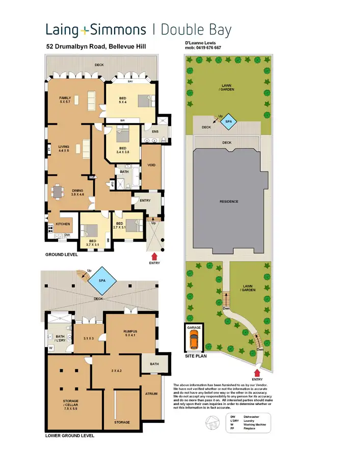 Floorplan of Homely house listing, 52 Drumalbyn Road, Bellevue Hill NSW 2023