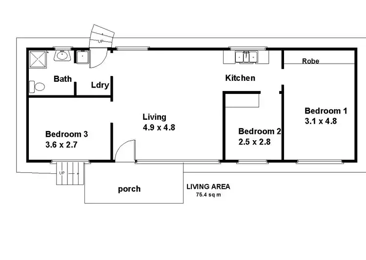 Floorplan of Homely house listing, 41 Railway Terrace, Paringa SA 5340