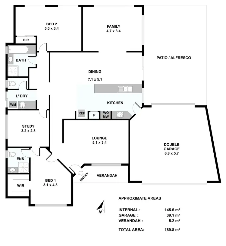 Floorplan of Homely house listing, 6 Bronzewing Loop, Wembley WA 6014