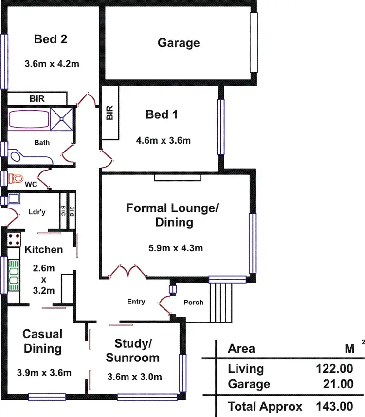 Floorplan of Homely house listing, 1 / 28 Gilles Road, Glen Osmond SA 5064