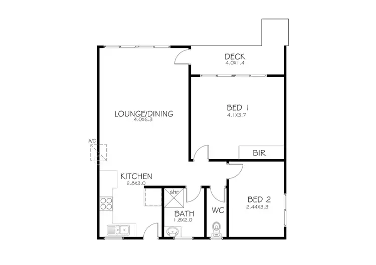 Floorplan of Homely unit listing, 5/96 Lincoln Highway, Port Lincoln SA 5606