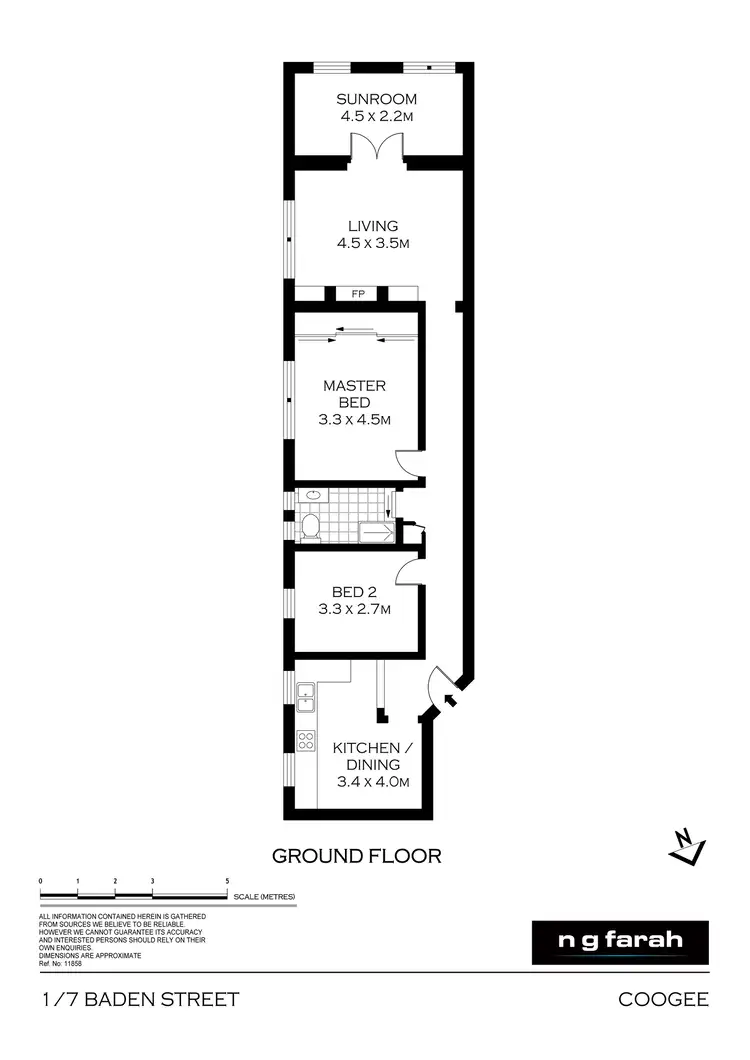 Floorplan of Homely unit listing, 1/7 Baden Street, Coogee NSW 2034