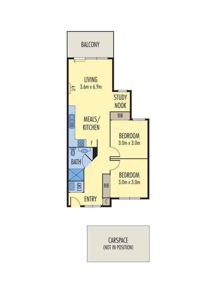 Floorplan of Homely apartment listing, 136/115 Neerim Road, Glen Huntly VIC 3163