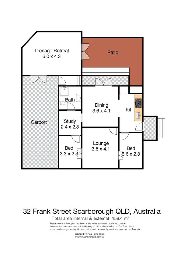 Floorplan of Homely house listing, 32 Frank Street, Scarborough QLD 4020