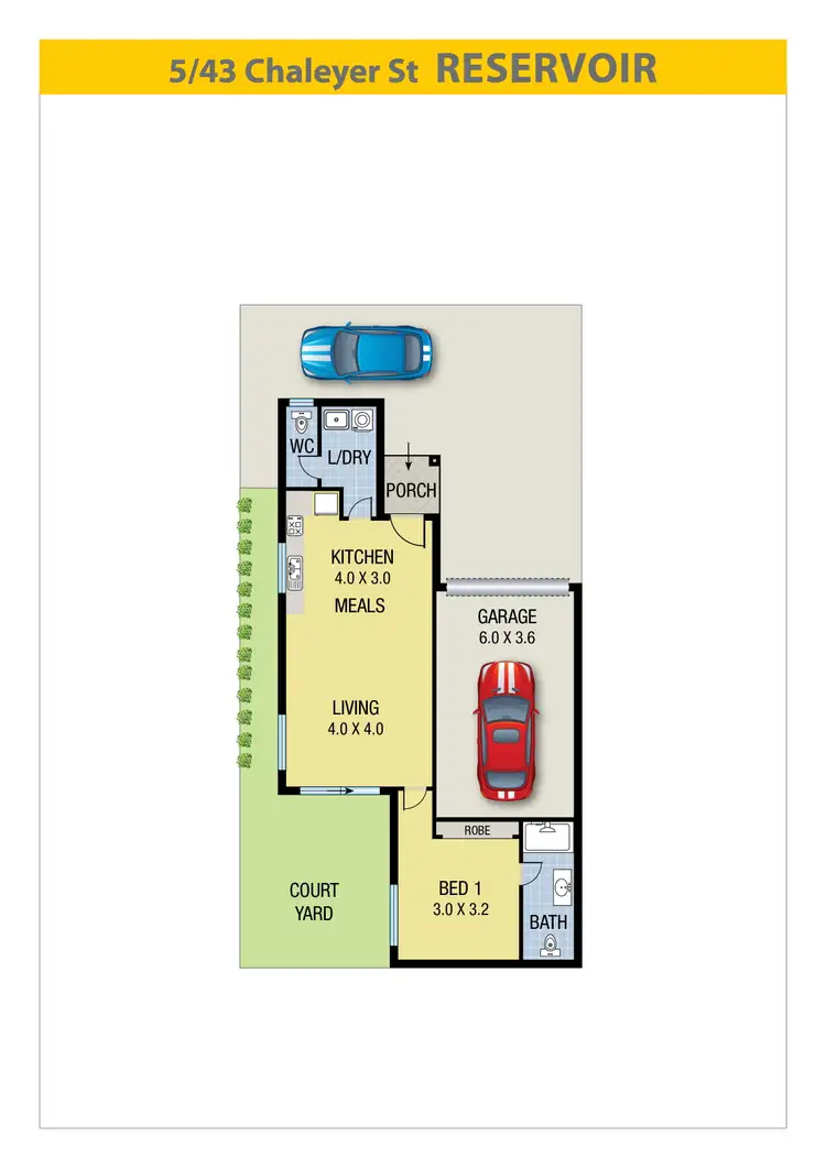 Floorplan of Homely villa listing, 5/43 Chaleyer Street, Reservoir VIC 3073