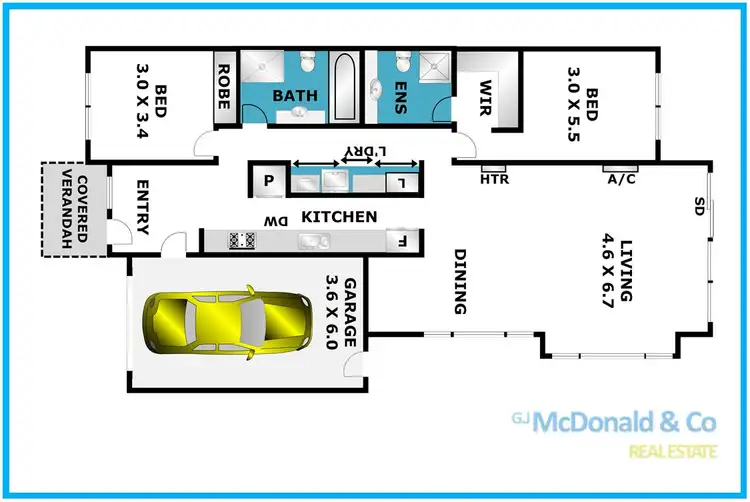 Floorplan of Homely house listing, 1/26 Brocka Avenue, Belmont VIC 3216