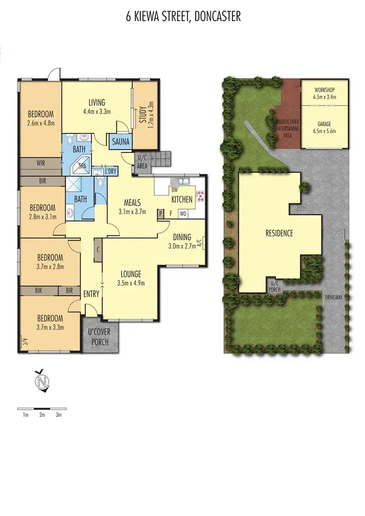 Floorplan of Homely house listing, 6 Kiewa St, Doncaster VIC 3108