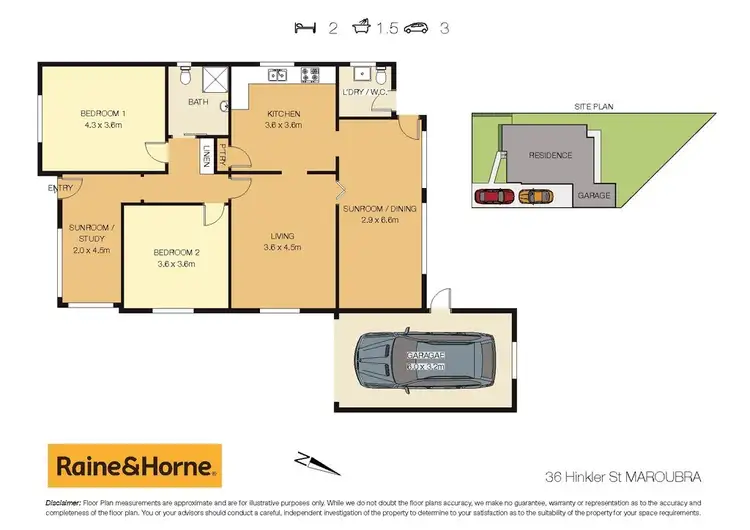 Floorplan of Homely house listing, 36 Hinkler Street, Maroubra NSW 2035