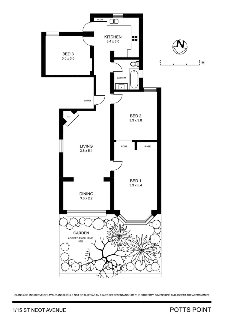 Floorplan of Homely apartment listing, 1/15 St Neot Avenue, Potts Point NSW 2011