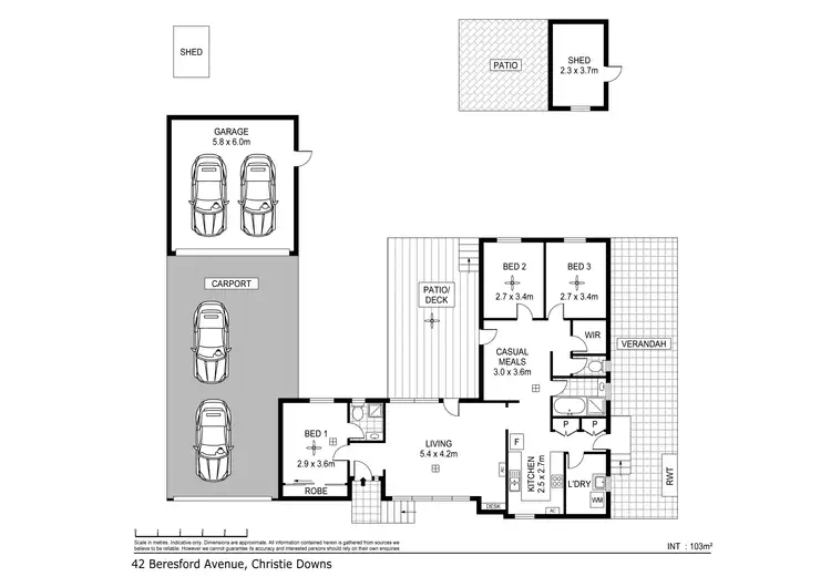 Floorplan of Homely house listing, 42 Beresford Avenue, Christie Downs SA 5164