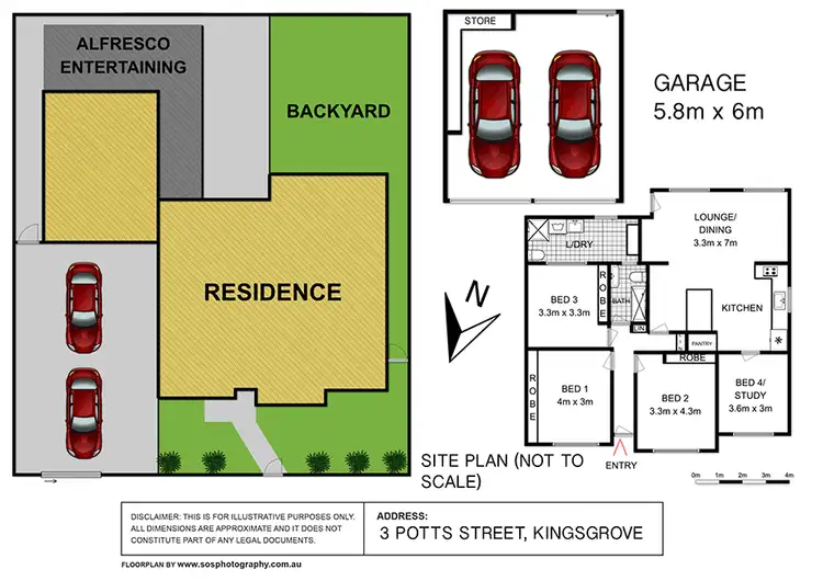 Floorplan of Homely house listing, 3 Potts Street, Kingsgrove NSW 2208