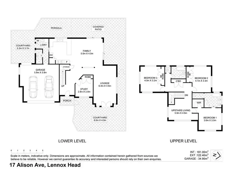 Floorplan of Homely semi-detached listing, 1/17 ALISON AVENUE, Lennox Head NSW 2478
