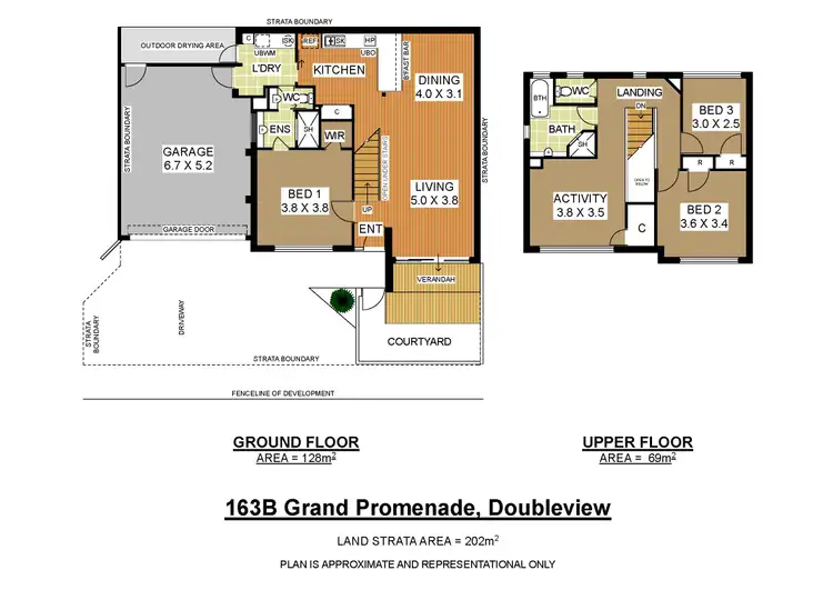 Floorplan of Homely townhouse listing, 163B Grand Promenade, Doubleview WA 6018