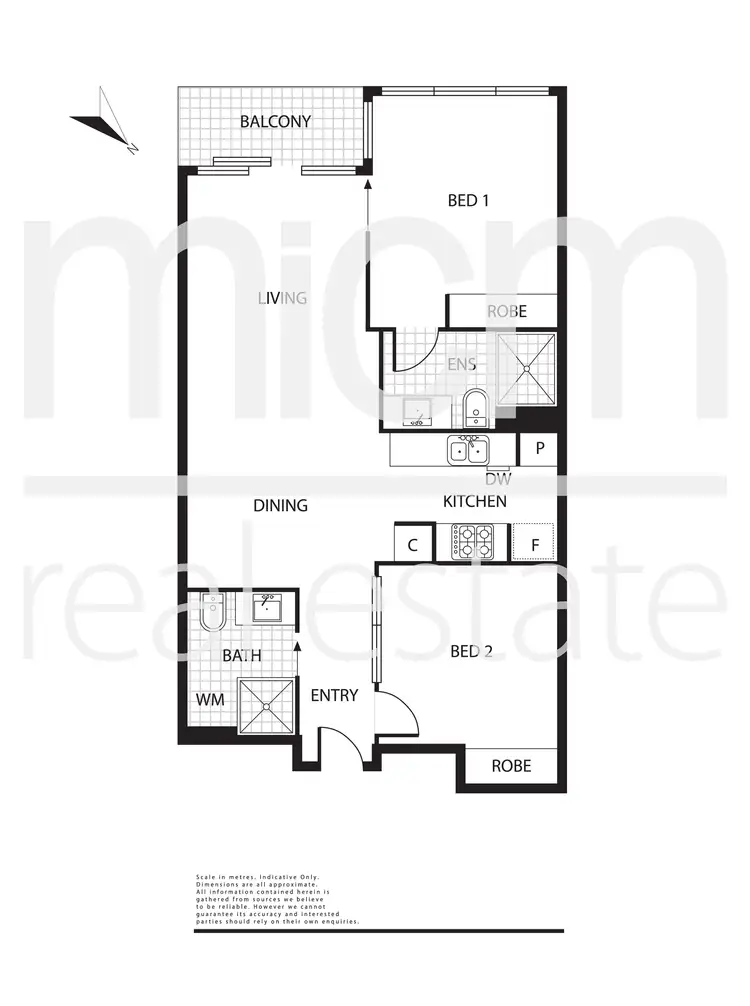 Floorplan of Homely apartment listing, 1107/618 Lonsdale Street, Melbourne VIC 3000