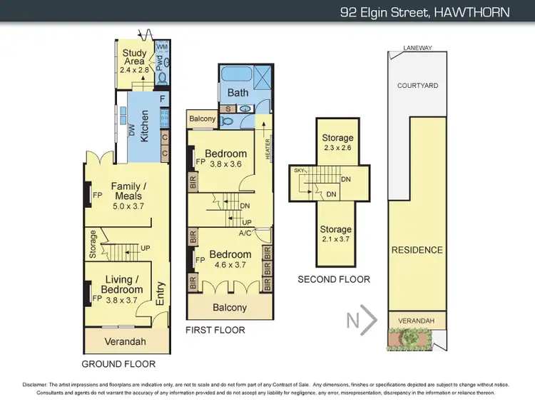 Floorplan of Homely house listing, 92 Elgin Street, Hawthorn VIC 3122