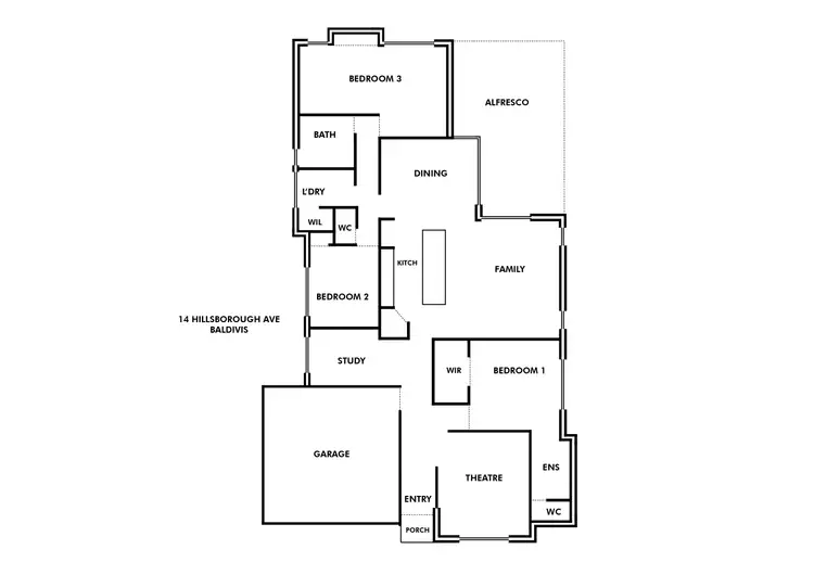 Floorplan of Homely house listing, 14 Hillsborough Avenue, Baldivis WA 6171