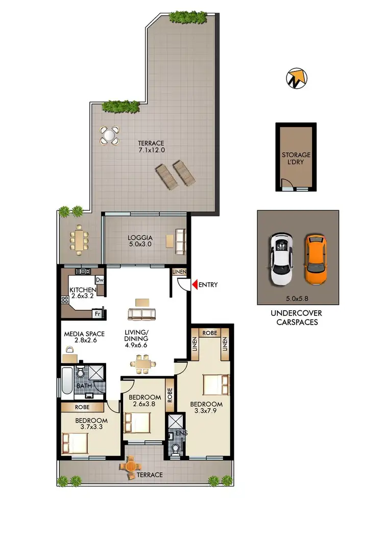 Floorplan of Homely apartment listing, 7/220 Victoria Road, Bellevue Hill NSW 2023