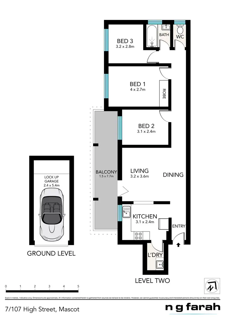 Floorplan of Homely apartment listing, 7/107 High Street, Mascot NSW 2020