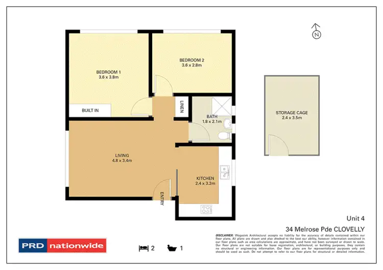 Floorplan of Homely unit listing, 4/34 Melrose Parade, Clovelly NSW 2031