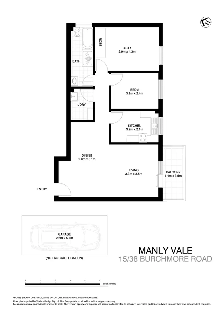 Floorplan of Homely apartment listing, 15/38 Burchmore Road, Manly Vale NSW 2093