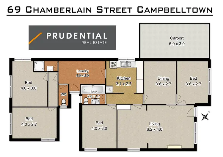 Floorplan of Homely house listing, 69 Chamberlain Street, Campbelltown NSW 2560