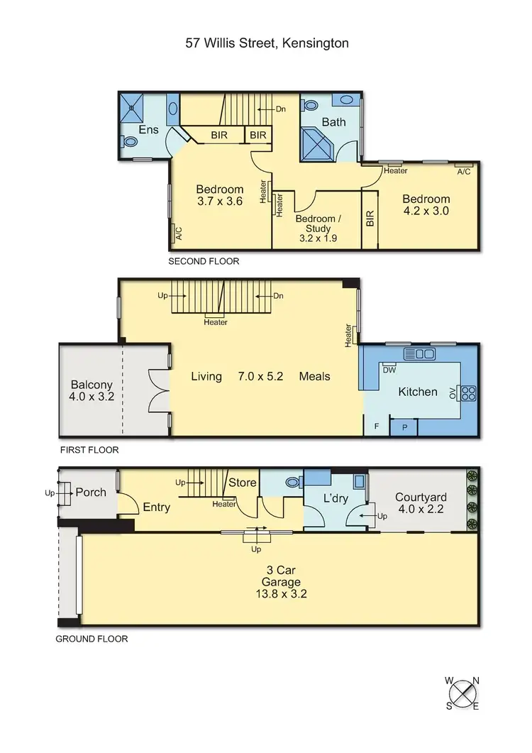 Floorplan of Homely house listing, 57 Willis Street, Kensington VIC 3031