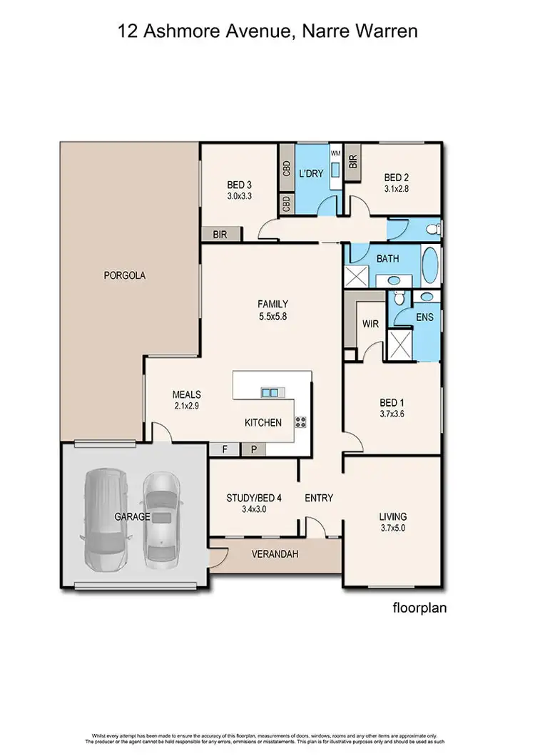 Floorplan of Homely house listing, 12 Ashmore Avenue, Narre Warren South VIC 3805
