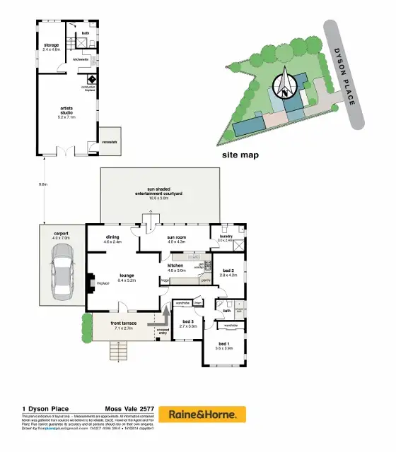 Floorplan of Homely house listing, 1 Dyson Place, Moss Vale NSW 2577