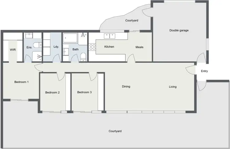 Floorplan of Homely semi-detached listing, 56B Novar Street, Yarralumla ACT 2600