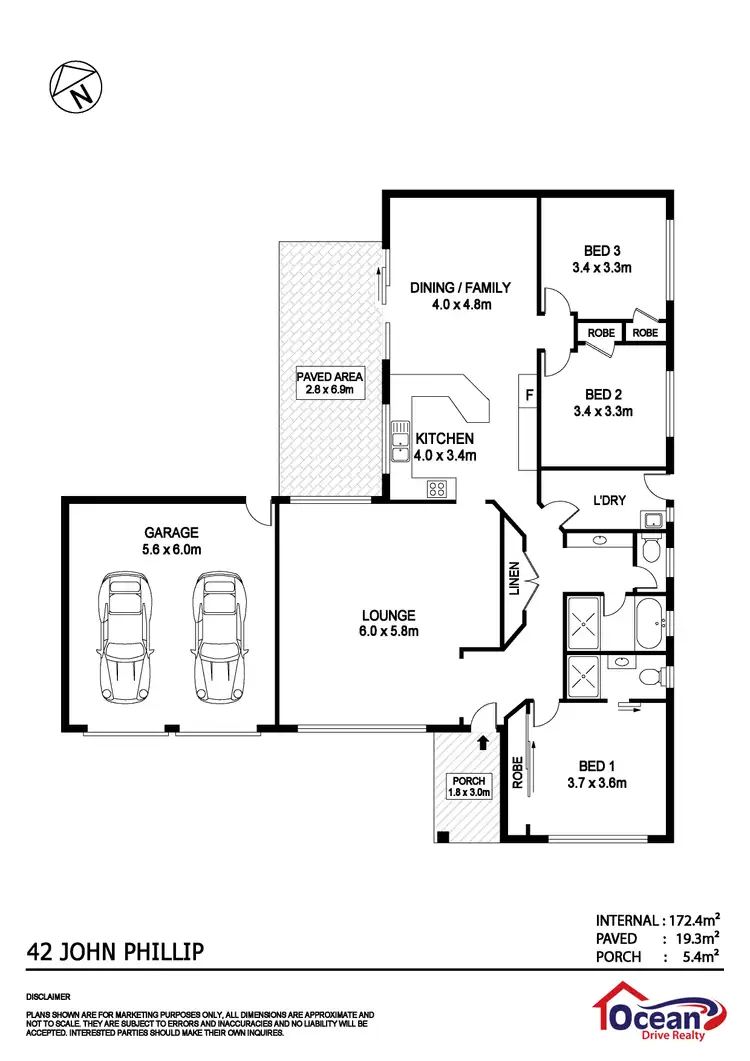 Floorplan of Homely house listing, 42 John Phillip Drive, Bonny Hills NSW 2445
