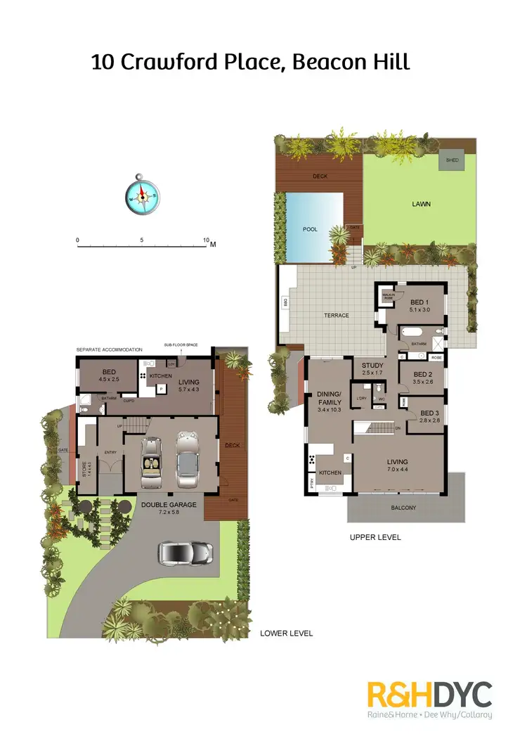 Floorplan of Homely house listing, 10 Crawford Place, Beacon Hill NSW 2100