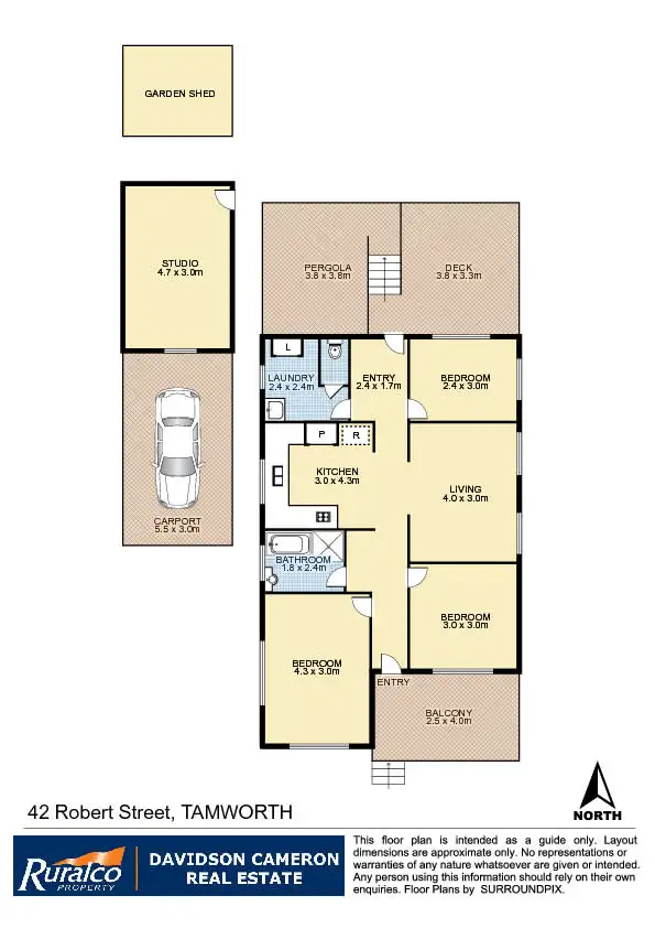 Floorplan of Homely house listing, 42 Robert Street, Tamworth NSW 2340