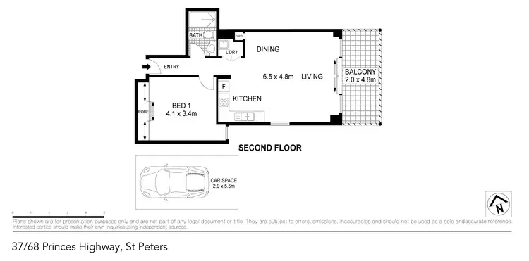 Floorplan of Homely apartment listing, 37/68 Princes Highway, St Peters NSW 2044