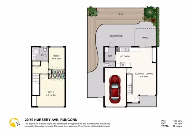 Floorplan of Homely townhouse listing, 20/59 Nursery Avenue, Runcorn QLD 4113