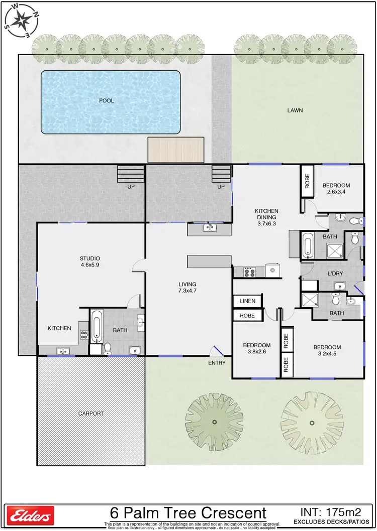 Floorplan of Homely house listing, 6 Palm Tree Crescent, Bangalow NSW 2479