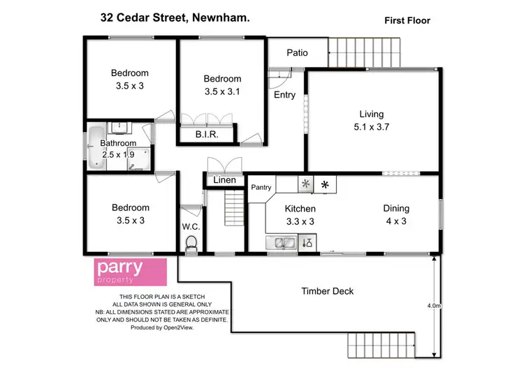 Floorplan of Homely house listing, 32 Cedar Street, Newnham TAS 7248