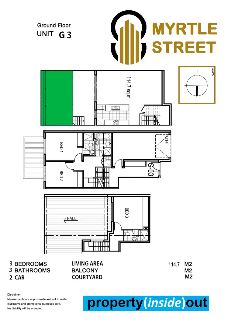 Floorplan of Homely townhouse listing, GF 8 Myrtle Street, Prospect NSW 2148