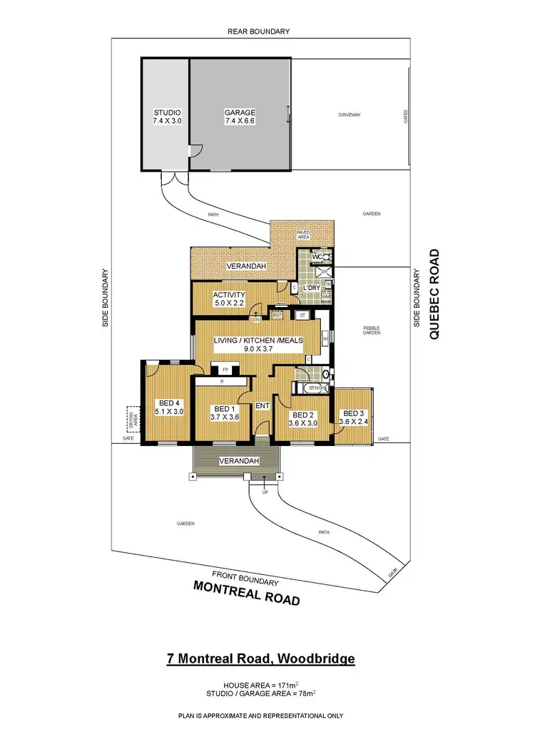 Floorplan of Homely house listing, 7 Montreal Road, Woodbridge WA 6056