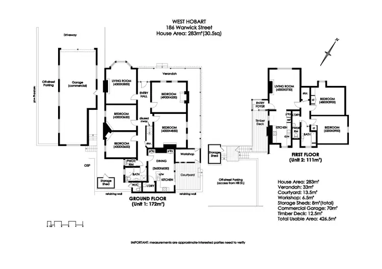 Floorplan of Homely other listing, 186 Warwick Street, West Hobart TAS 7000