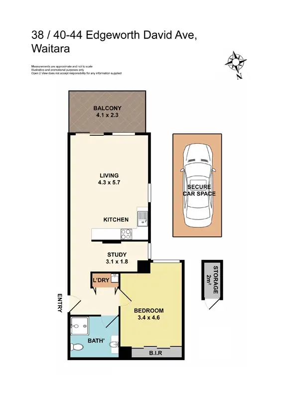 Floorplan of Homely unit listing, 38/40 EDGEWORTH DAVID AVENUE, Waitara NSW 2077
