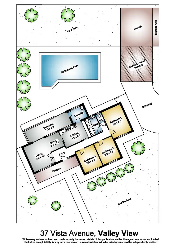 Floorplan of Homely house listing, 37 Vista Avenue, Valley View SA 5093