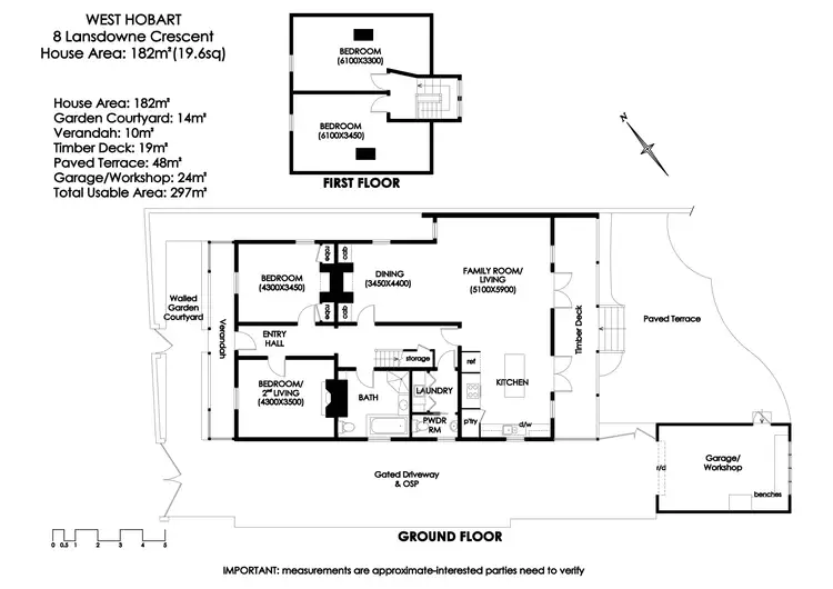 Floorplan of Homely house listing, 8 Lansdowne Crescent, West Hobart TAS 7000