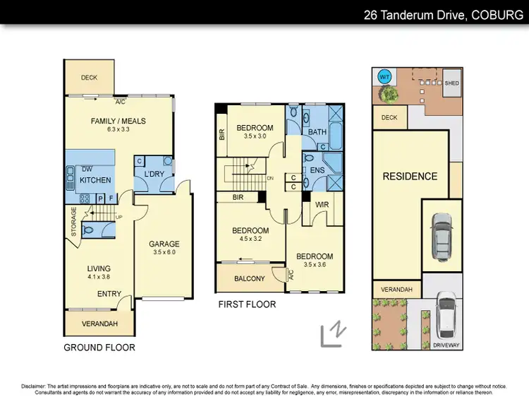 Floorplan of Homely townhouse listing, 26 Tanderum Drive, Coburg VIC 3058