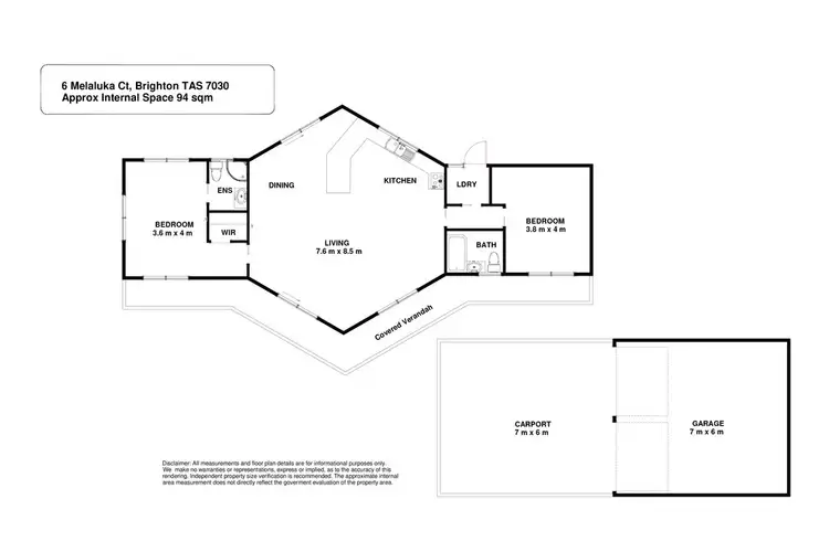 Floorplan of Homely house listing, 6 Melaluka Court, Brighton TAS 7030