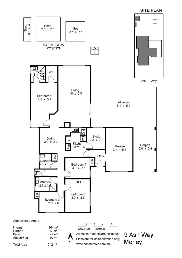 Floorplan of Homely house listing, 9 Ash Way, Morley WA 6062