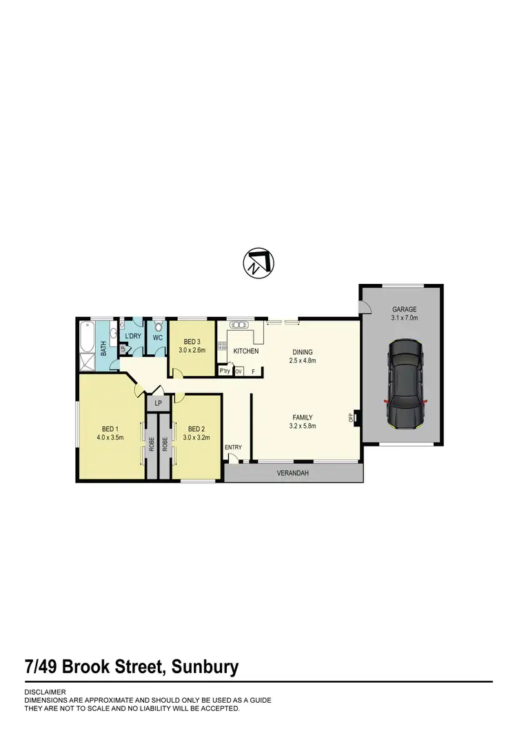 Floorplan of Homely unit listing, Unit 7/49 Brook Street, Sunbury VIC 3429