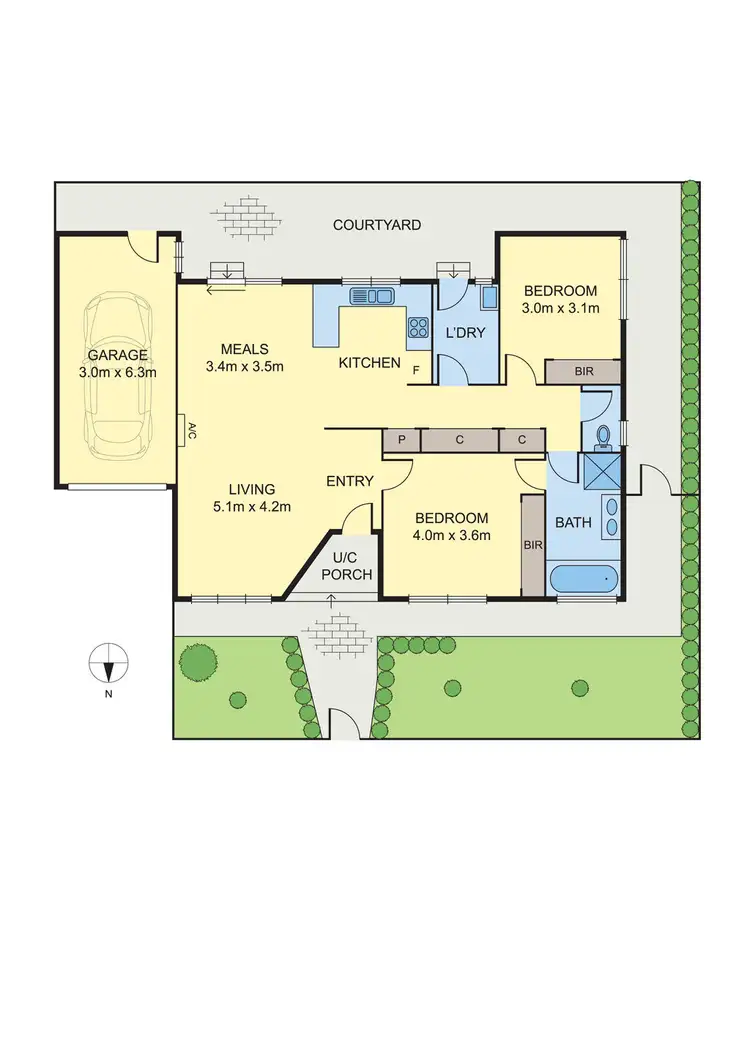 Floorplan of Homely townhouse listing, 2/39 York Street, Pascoe Vale South VIC 3044
